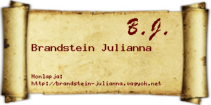 Brandstein Julianna névjegykártya